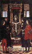 St Ambrose with Saints fdghf, BORGOGNONE, Ambrogio